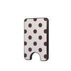 Burgundy in White Polka Dots Magnetic wallet
