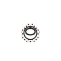 Burgundy in White Polka DotsRing Holder