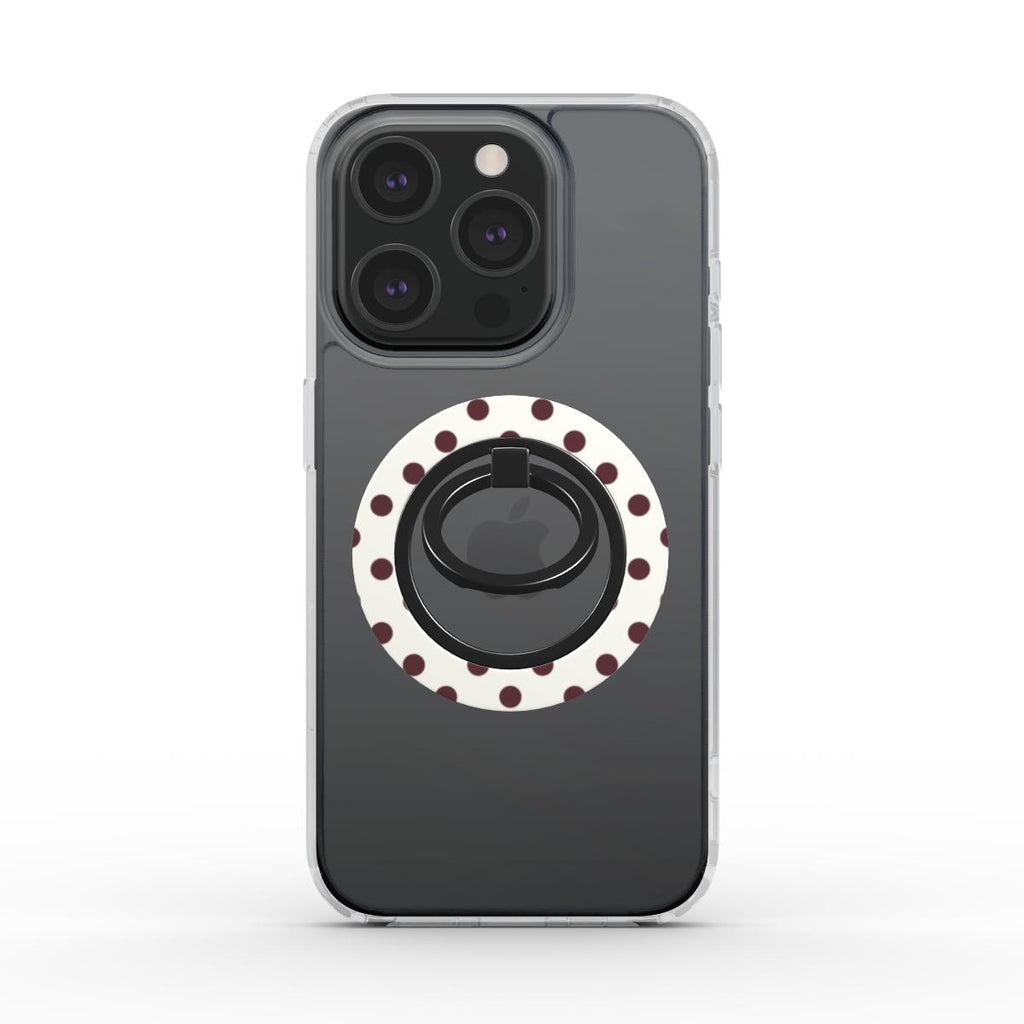 Burgundy in White Polka DotsRing Holder
