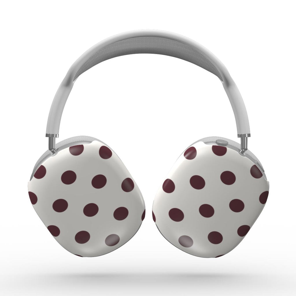 Burgundy in White Polka Dots Apple AirPods Max Tough Case