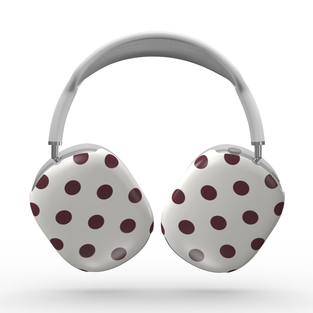 Burgundy in White Polka Dots Apple AirPods Max Tough Case