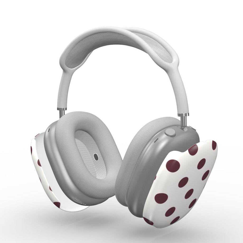 Burgundy in White Polka Dots Apple AirPods Max Tough Case