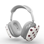 Burgundy in White Polka Dots Apple AirPods Max Tough Case