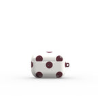 Burgundy in White Polka DotsApple AirPods Tough Case
