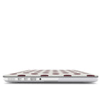 Burgundy in White Polka DotsMacBook Case