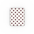 Burgundy in White Polka Dots Apple iPad Case
