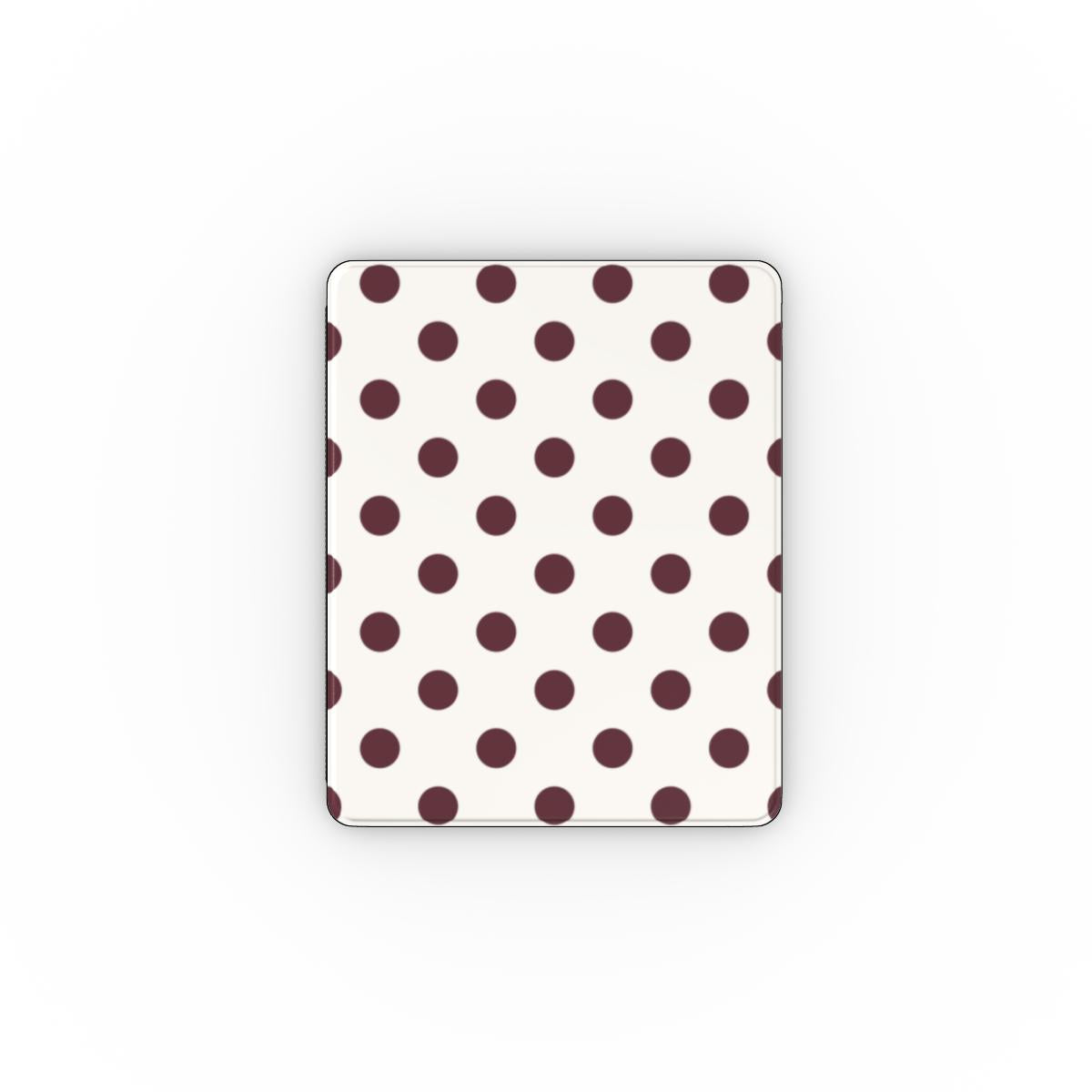 Burgundy in White Polka Dots Apple iPad Case