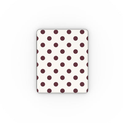Burgundy in White Polka Dots Apple iPad Case