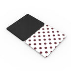 Burgundy in White Polka Dots Apple iPad Case