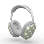 White in Sage Polka Dots Apple AirPods Max Tough Case