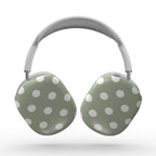 White in Sage Polka Dots Apple AirPods Max Tough Case