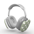 White in Sage Polka Dots Apple AirPods Max Tough Case
