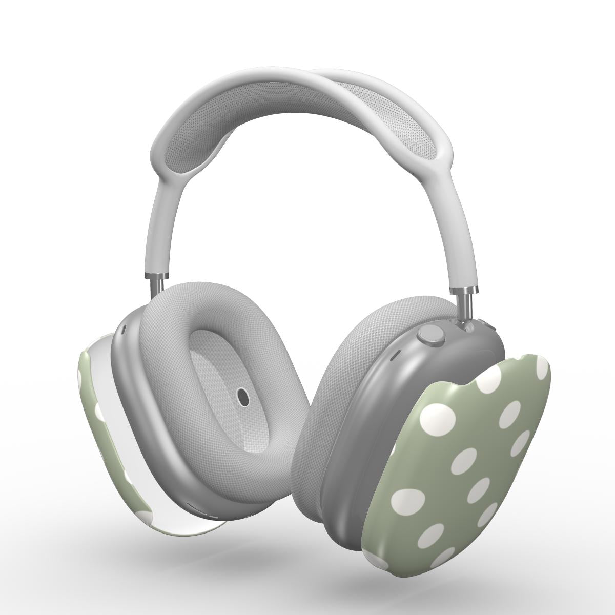 White in Sage Polka Dots Apple AirPods Max Tough Case