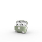 White in Sage Polka Dots Apple AirPods Tough Case