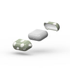White in Sage Polka Dots Apple AirPods Tough Case