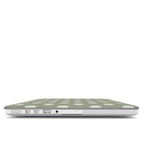 White in Sage Polka Dots MacBook Case