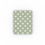 White in Sage Polka Dots Apple iPad Case
