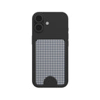 Navy Houndstooth Magnetic Wallet, 3D product render