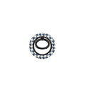 Navy Houndstooth Ring Holder, product photo on a white background