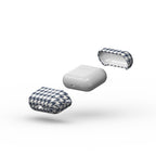 Navy Houndstooth Apple AirPods Tough Case — side profile