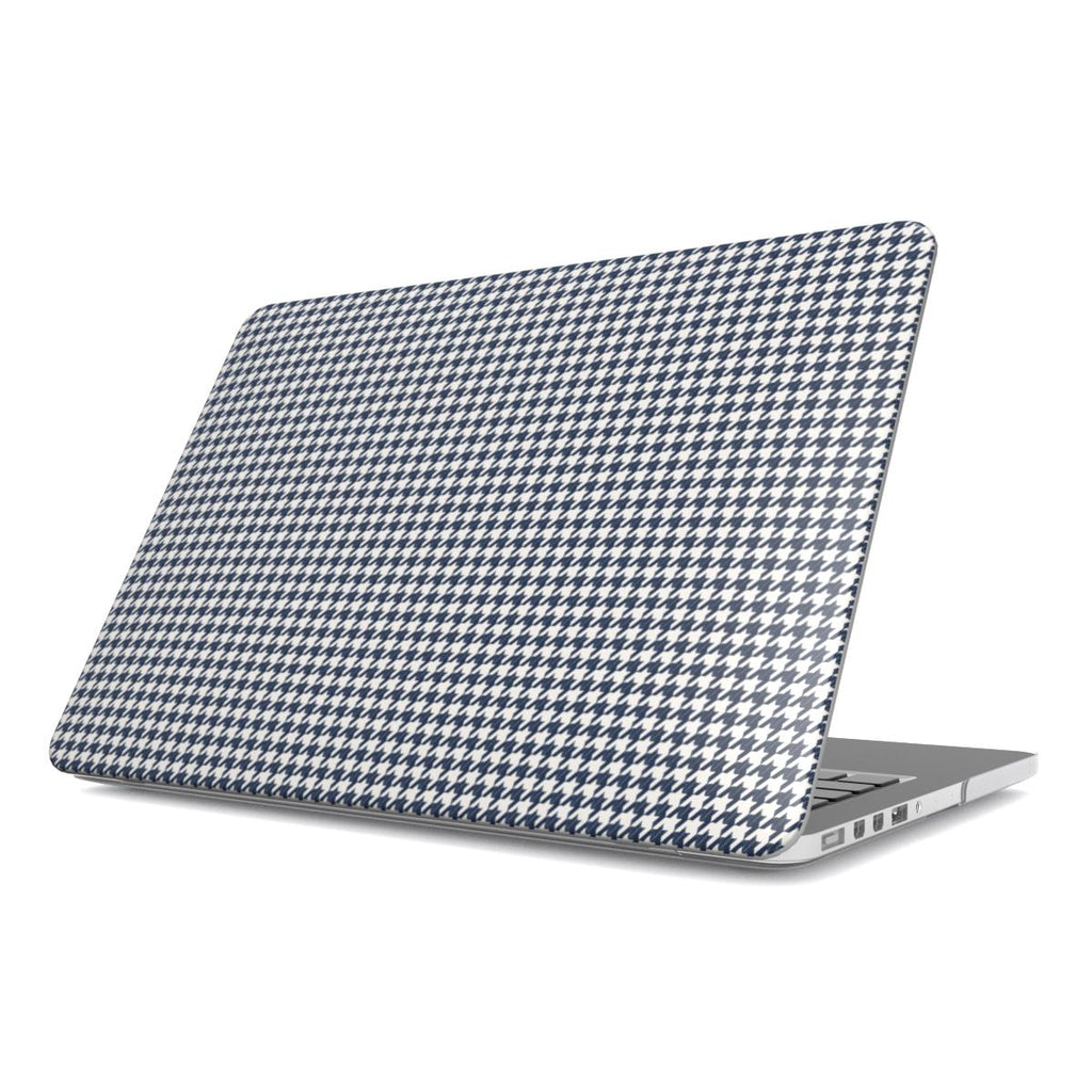 Navy Houndstooth MacBook Case, 3D product render