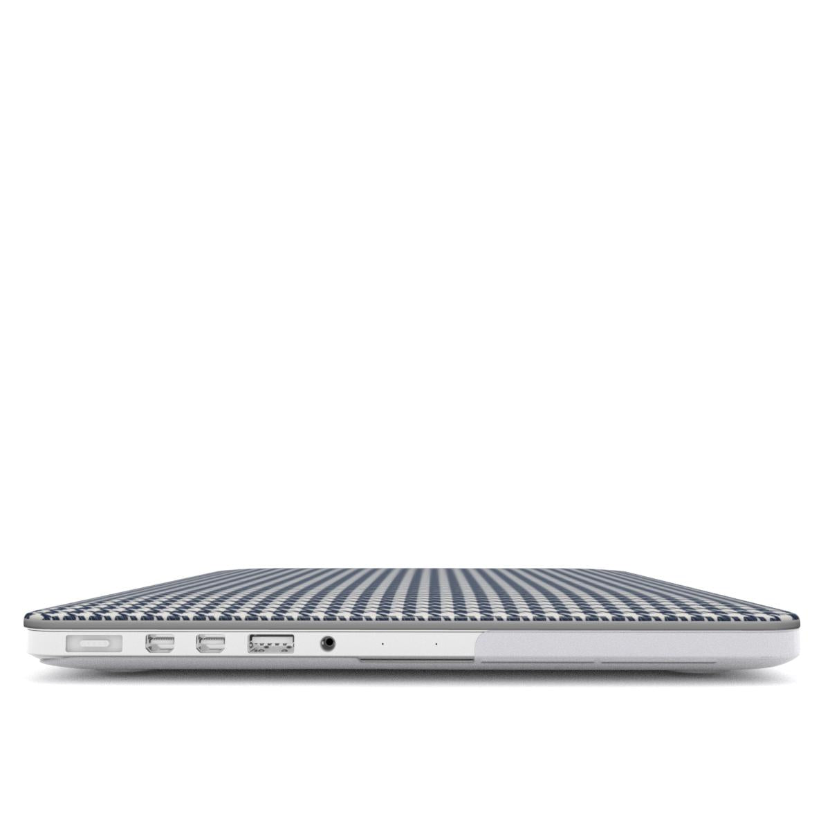 Navy Houndstooth MacBook Case, 3D product render