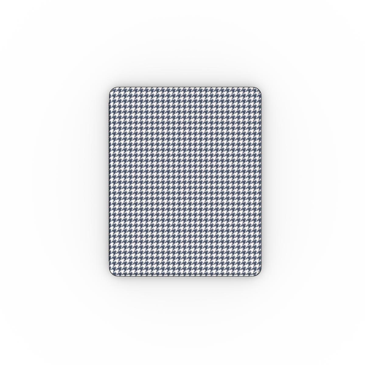 Navy Houndstooth Apple iPad Case — full view, front print