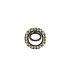 Sand Houndstooth Ring Holder, product photo on a white background