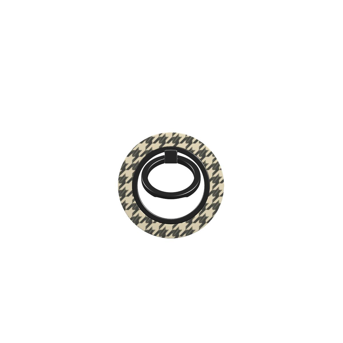 Sand Houndstooth Ring Holder, product photo on a white background