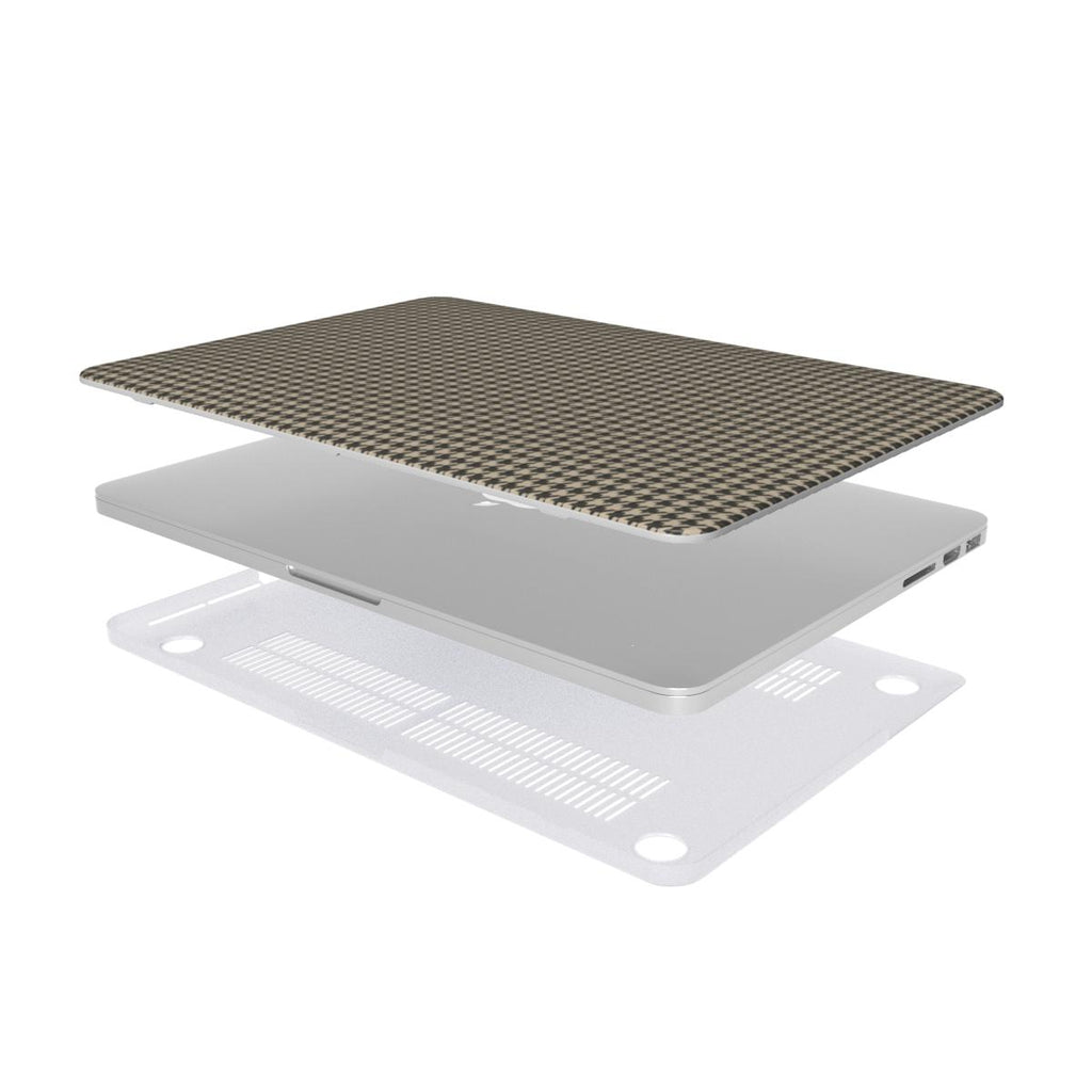 Sand Houndstooth MacBook Case, 3D product render