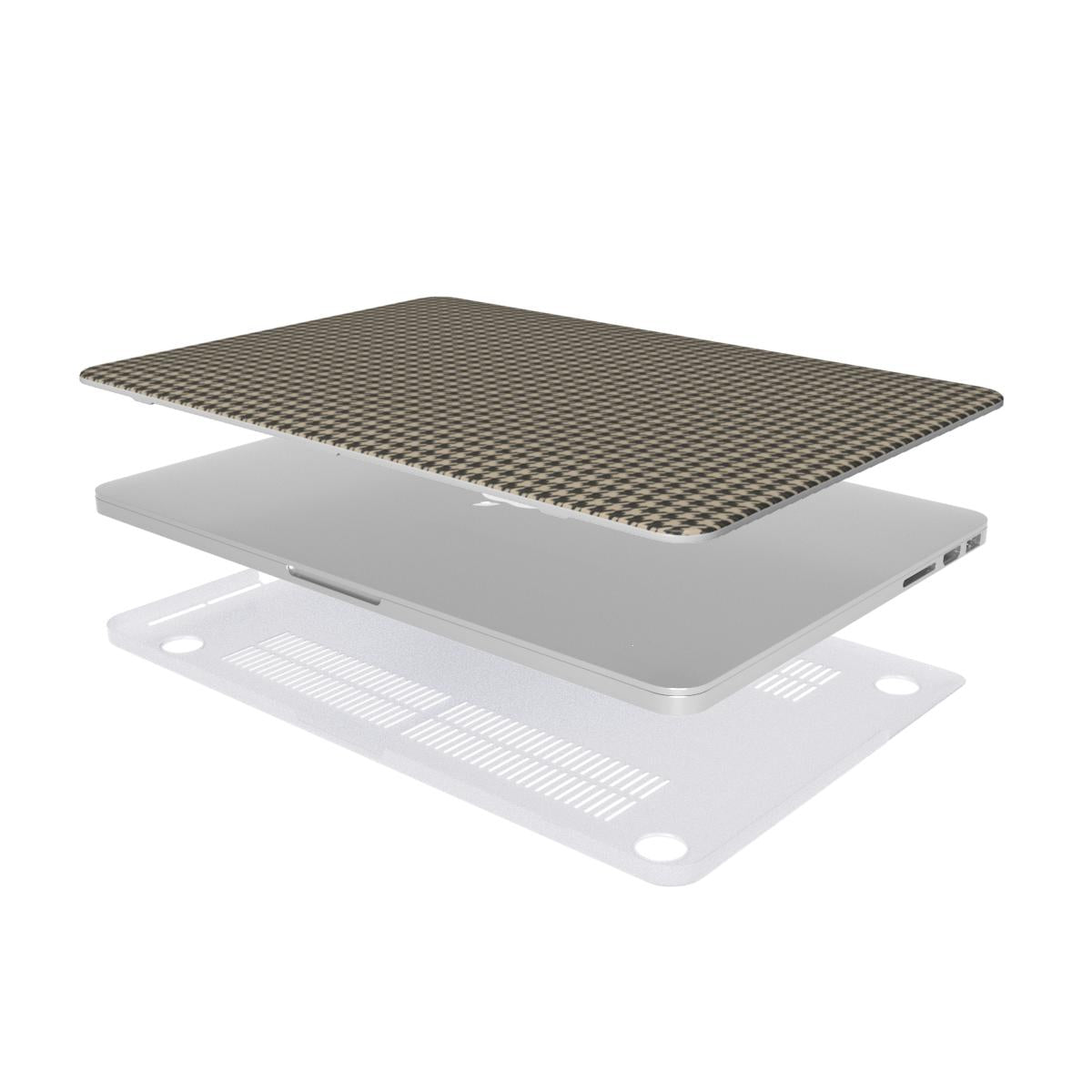 Sand Houndstooth MacBook Case, 3D product render