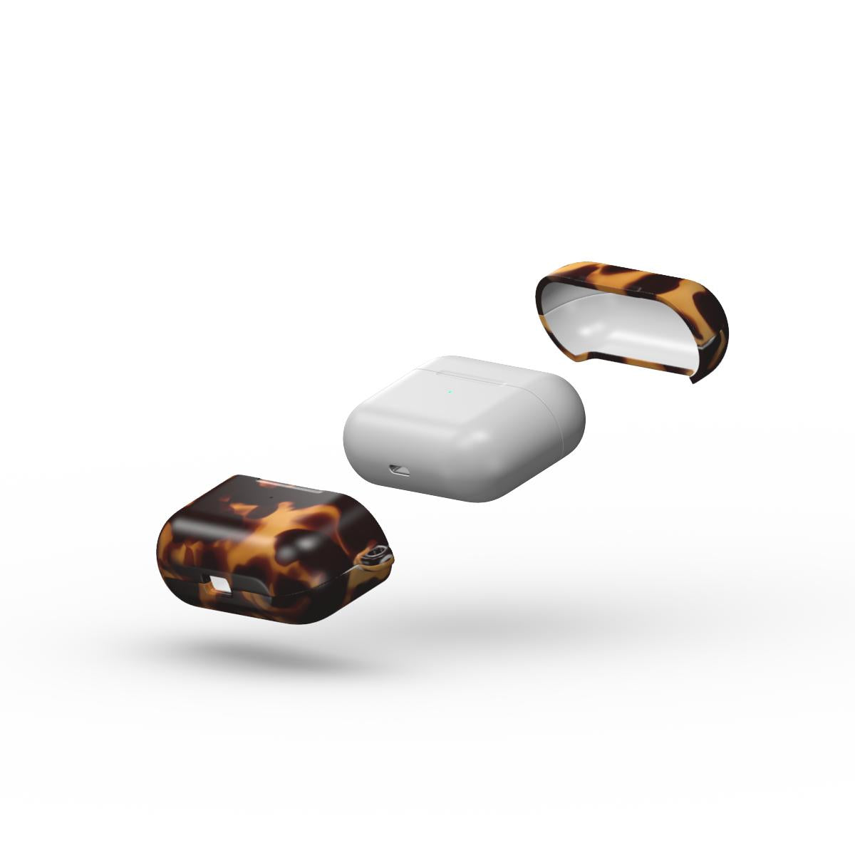 Classic Tortoiseshell Apple AirPods Tough Case — side profile