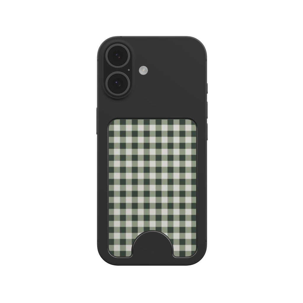 Deep Forest Gingham Magnetic Wallet, 3D product render