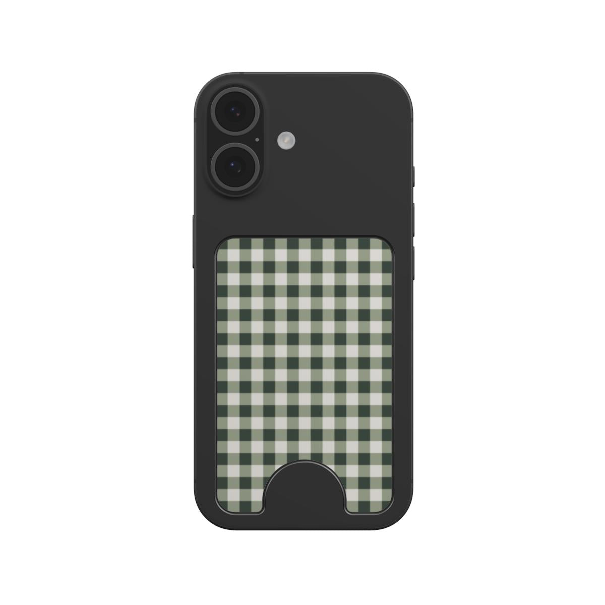 Deep Forest Gingham Magnetic Wallet, 3D product render