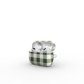 Deep Forest Gingham Apple AirPods Tough Case — full view, front print