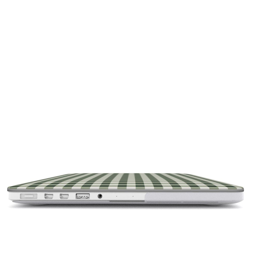 Deep Forest Gingham MacBook Case, 3D product render