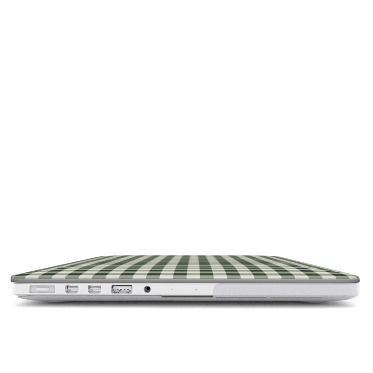 Deep Forest Gingham MacBook Case, 3D product render
