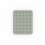 Deep Forest Gingham Apple iPad Case — full view, front print