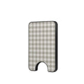 Stone Gingham Magnetic Wallet, 3D product render