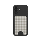 Stone Gingham Magnetic Wallet, 3D product render