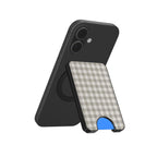 Stone Gingham Magnetic Wallet, 3D product render