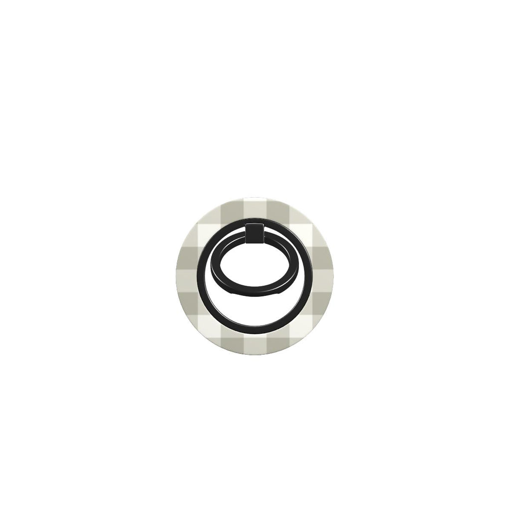 Stone Gingham Ring Holder, product photo on a white background