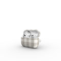 Stone Gingham Apple AirPods Tough Case — full view, front print