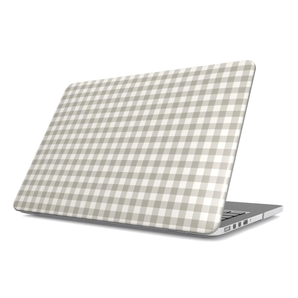 Stone Gingham MacBook Case, 3D product render