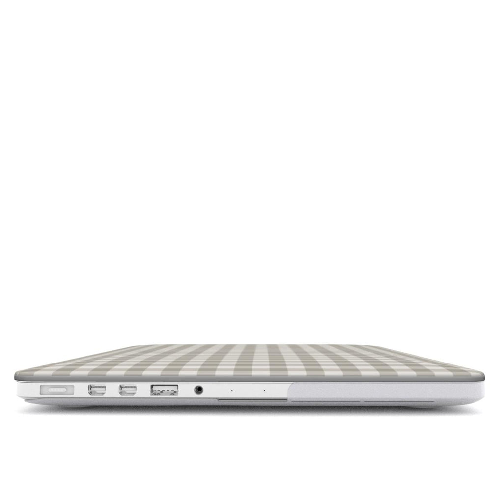 Stone Gingham MacBook Case, 3D product render
