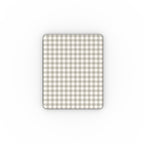 Stone Gingham Apple iPad Case — full view, front print