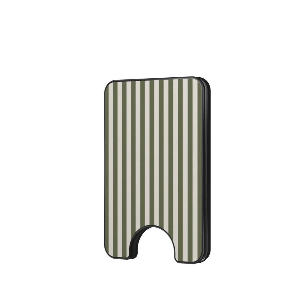 Olive Stripes Magnetic wallet