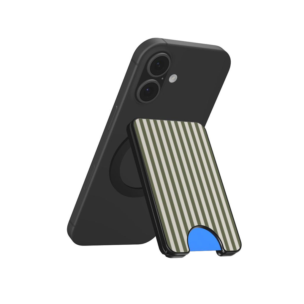 Olive Stripes Magnetic wallet