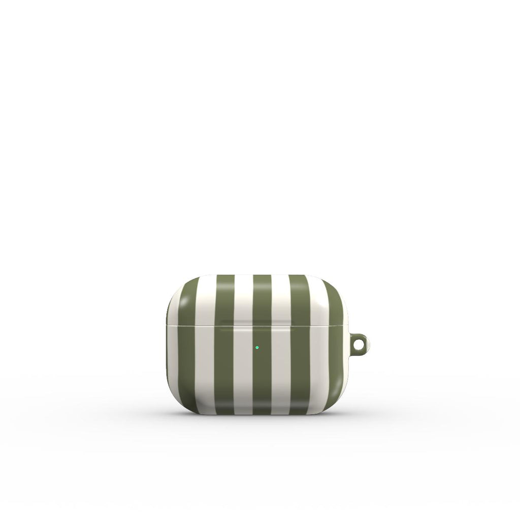 Olive Stripes Apple AirPods Tough Case
