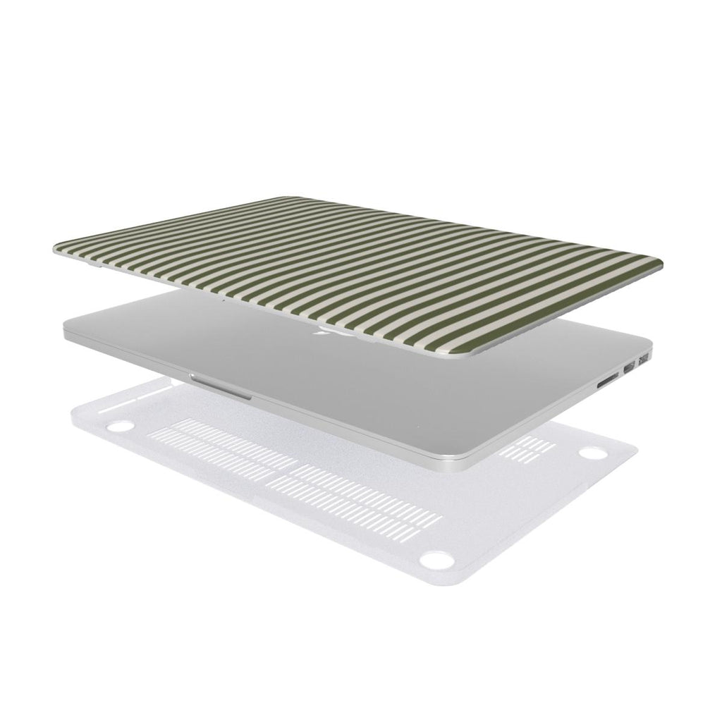 Olive Stripes MacBook Case